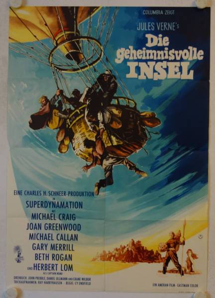 Die geheimnisvolle Insel originales deutsches Filmplakat